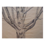 Charcoal Drawing of a Tree Invites