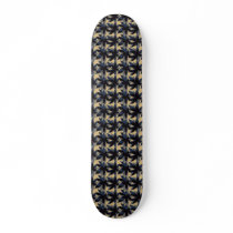 Charcoal Layered Leaves Skateboard