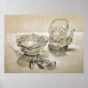 Charcoal Pencil Still Life posters