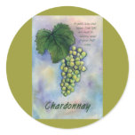 Chardonnay Wine Grapes & Description Sticker