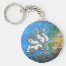 Chariot of Apollo: by Symbolist Odilon Redon Keychain