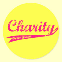 Charity Never Faileth LDS Relief Society stickers