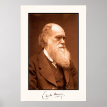 Charles Darwin, autographed Posters