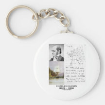 Charles Darwin (Darwin HMS Beagle Phylogenetics) Keychain