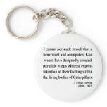 Charles Darwin Quote 2a keychains