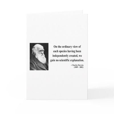 Charles Darwin Quote 3b Card by atheist_store