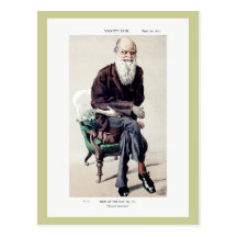 Charles Darwin Vanity Fair Illustration Postcard