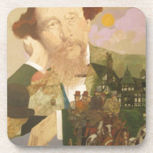 Charles Dickens, English Author Drink Coaster