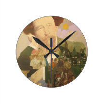 Charles Dickens, English Author Wallclock