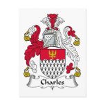 Charles Family Crest postcards