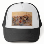 Charles M. Russell's First Wagon Tracks (1908) hats