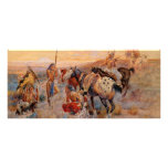 Charles M. Russell's First Wagon Tracks (1908) Rack Card Template