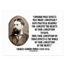 Charles Sanders Peirce Effects Objects Conception Post Card
