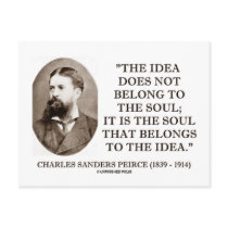 Charles Sanders Peirce Soul Belongs To The Idea Post Cards