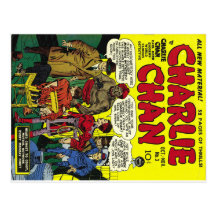 CHARLIE CHAN Cool Vintage Comic Book Cover Art Postcard