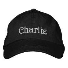 CHARLIE Name Designer Cap Embroidered Hat