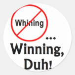 Charlie Sheen Winning Round Stickers