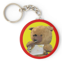 Charlie The Abusive Teddy Bear keychain