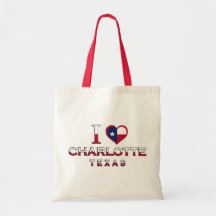 Charlotte, Texas Tote Bags