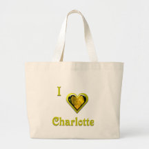 Charlotte -- with Yellow Flower Canvas Bags