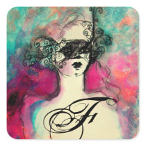 CHARM MONOGRAM SQUARE STICKERS