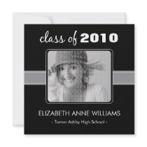 Charming Black Custom Graduation Announcement