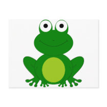 Charming cartoon frog post card