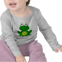 Charming cartoon frog tee shirt