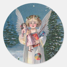 Charming Christ Child Round Stickers
