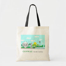 Charming Conway, SC Tote Bags