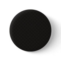 Charming grey flowers with long heart on black bac pinback button