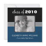 Charming Navy Custom Graduation Announcement