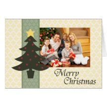 Charming Tree Quatrefoil Folded Christmas Card