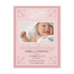 Charming Vintage Baby Announcement (baby pink) postcards
