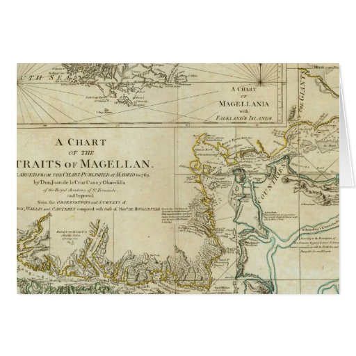 Chart Of The Straits Of Magellan Cards