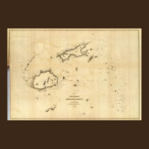 Chart of the Viti Group or Fiji Islands posters