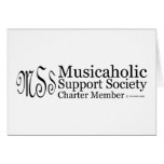Charter Member Musicaholic Support Society cards