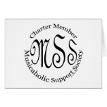 Charter Member Musicaholic Support Society cards