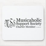 Charter Member Musicaholic Support Society mousepads