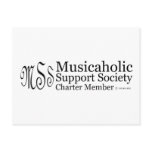 Charter Member Musicaholic Support Society postcards