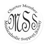 Charter Member Musicaholic Support Society stickers