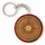 Chartres Labyrinth Fire Keychain