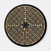 Chartres Labyrinth Pearl Dark Paths Magnet