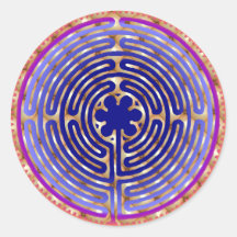 Chartres Labyrinth Pearl Light Paths Sticker