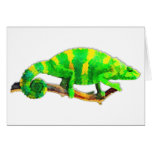 Chartreuse Chameleon Greeting Cards