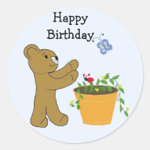 Chasing A Butterfly - Happy Birthday Stickers