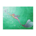 Chasing Heart-Shaped Bubbles Mermaid postcards