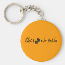chat plus dice equals too much fun keychain