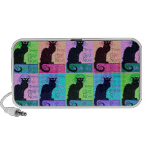 Chats Noir (Black Cats) Doodle Speaker