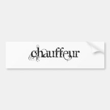 Chauffeur Bumper Sticker
